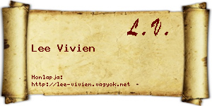 Lee Vivien névjegykártya